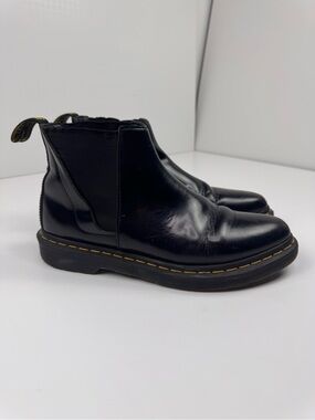 Dr. Martens Black Leather Chukka Boots with Yellow Stitching